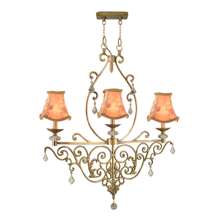 QSPL Ashbee 3 Light Antique Brass Kitchen Island Pendant Wayfair